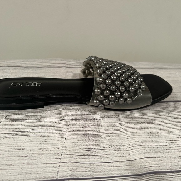 Abound Black Pearl Embellished Women's Sandals/size 6M - Picture 9 of 12